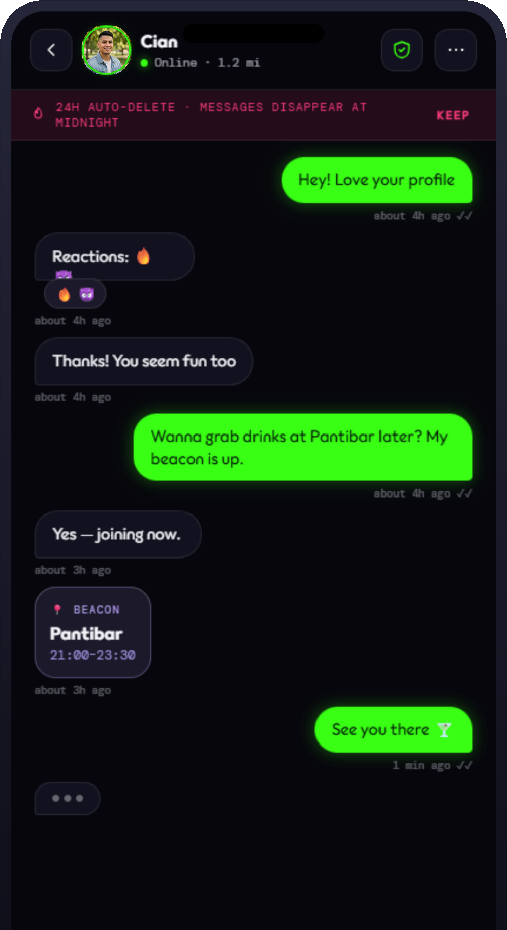 Beacon in chat